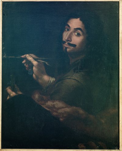 Zelfportret, ca. 1642 door Salvator Rosa